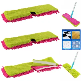 Set of 3 Double Sided Microfibre Mop Head