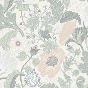 Anemone Wallpaper White Light 33001