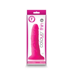 Colours Pleasures 5' Thin Dildo - Pink