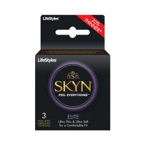 Lifestyles Skyn Elite 3 Pack Non-Latex Lubricated Condoms