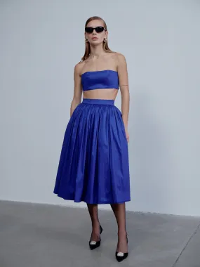 Lou Lou Midi Skirt in Bleu